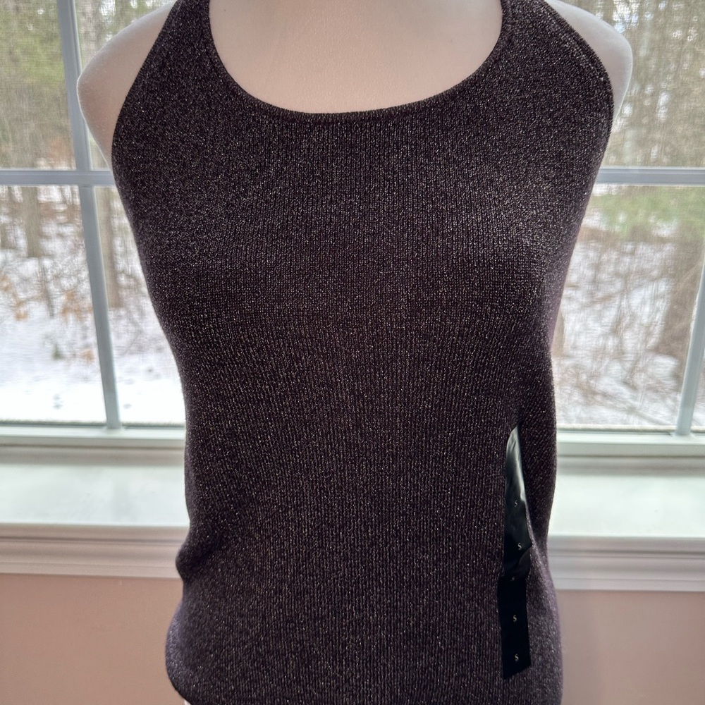 Banana Republic Gold and Purple Fitted Sleeveless Camisole